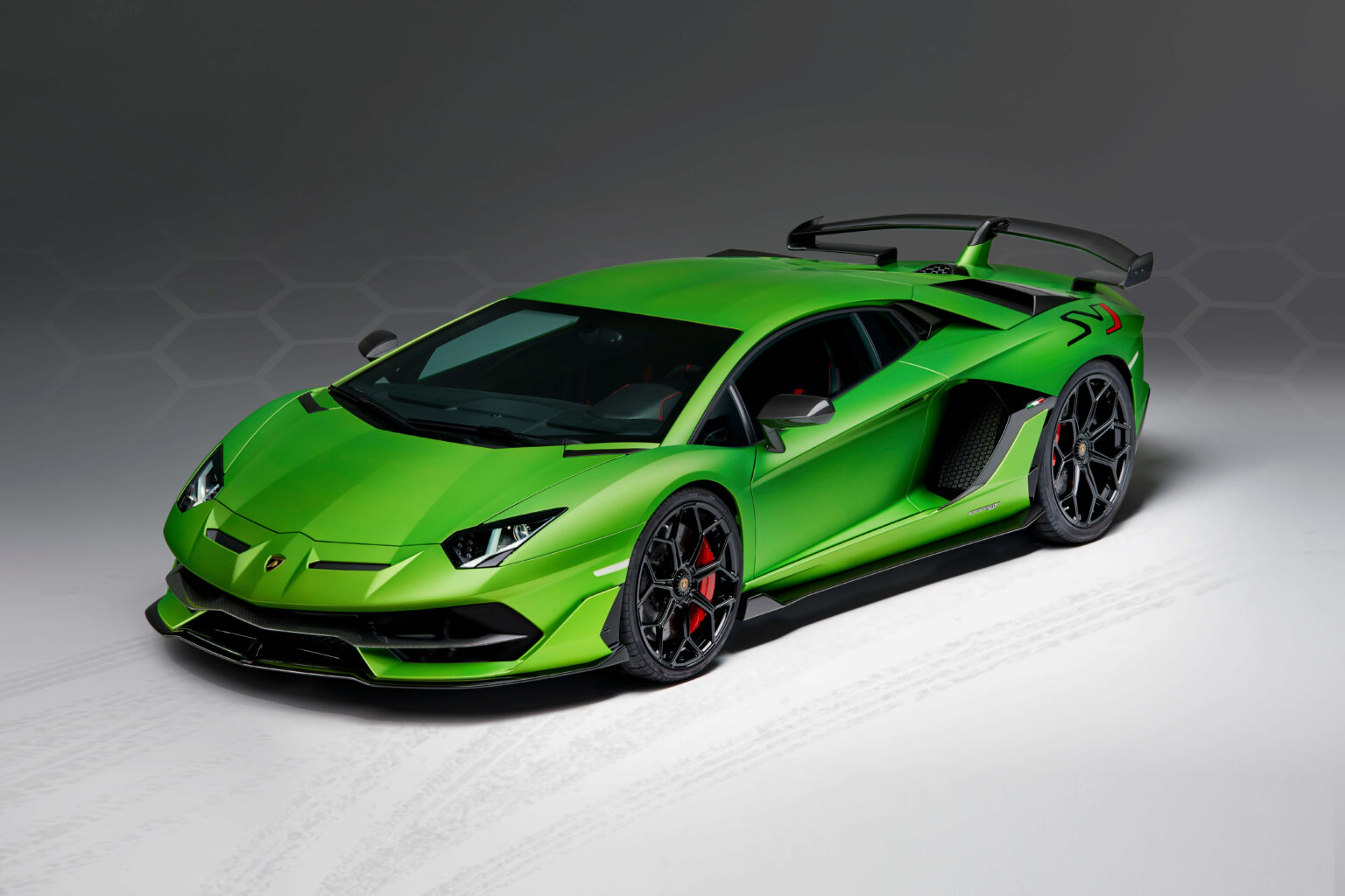 Green Lamborghini Aventador